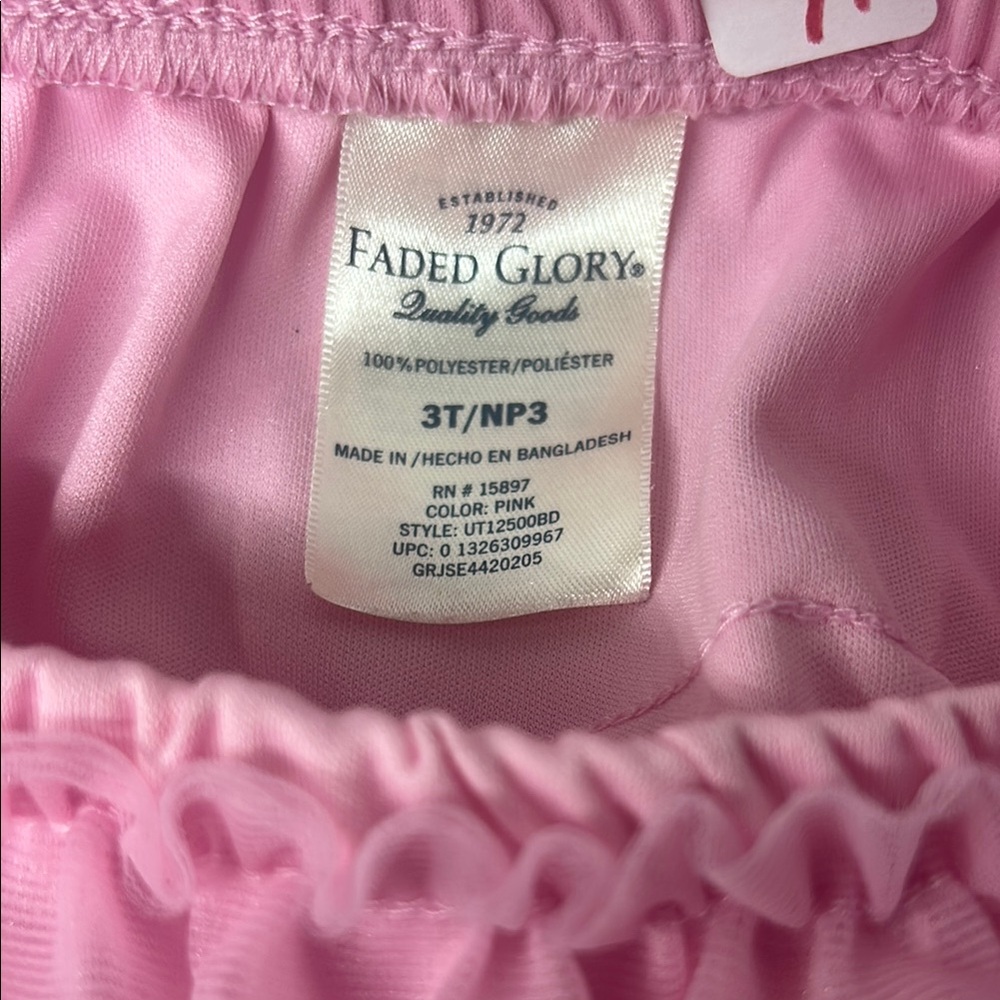 Faded Glory Light Pink Ruffled Skirt